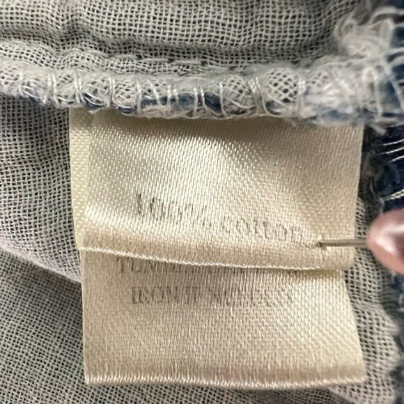 Dylan Womens Peasant Top Multicolor Long Sleeve V Neck Pintuck Blouse Boho XS - Picture 9 of 10